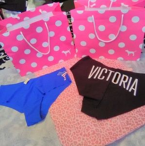 PINK authentic and vs small panty duo